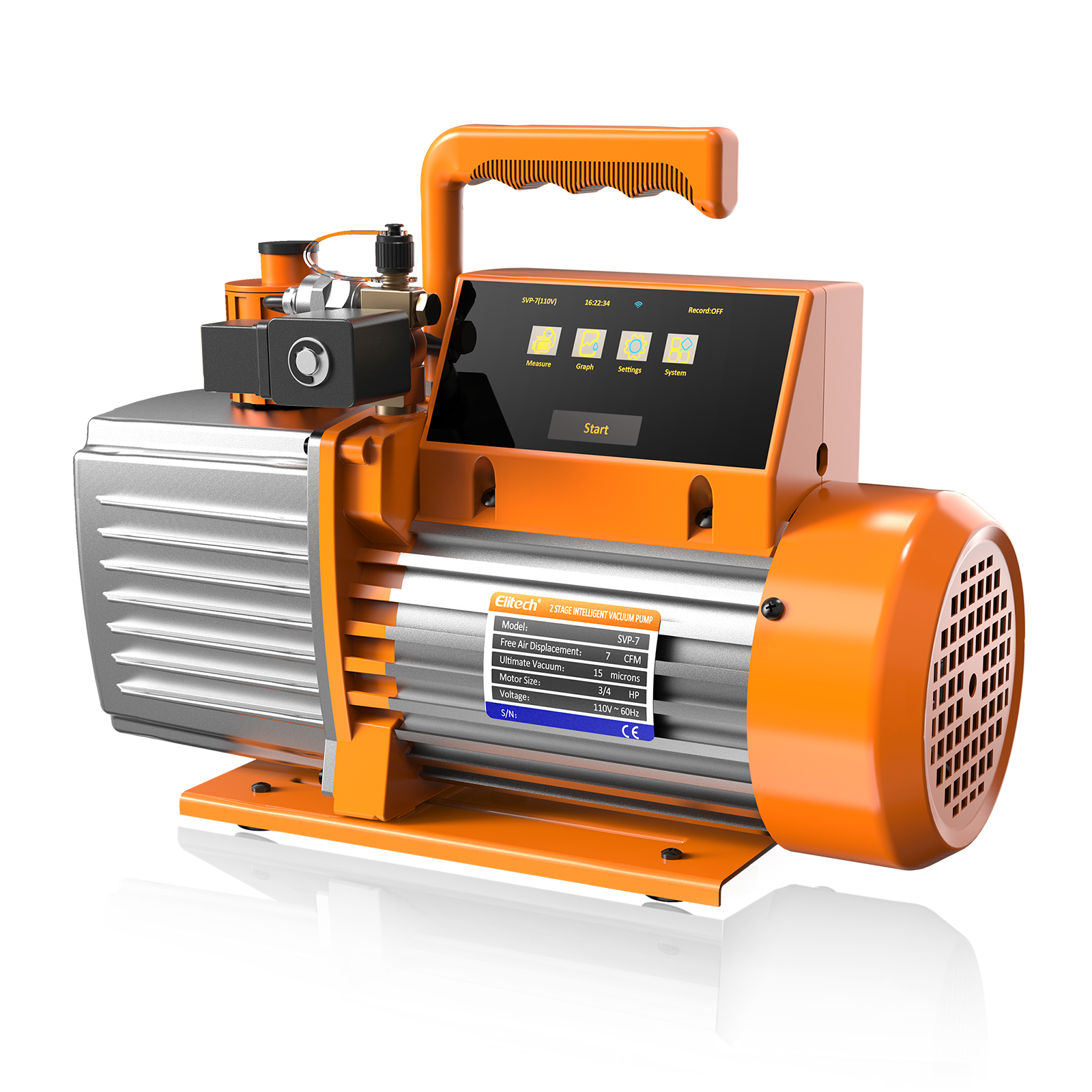 精創SVP-12智能HVAC1HP真空泵12CFM雙級帶觸摸屏