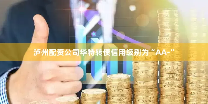 泸州配资公司华特转债信用级别为“AA-”